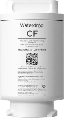 Produktbild von Waterdrop CF01 Ersatzfilter fš¹r Waterdrop CT01 Hei?- und Kaltwasserspender | Reduziert Chlor, TDS und Kalk, Erh?lt Wichtige Mineralien, 300 L