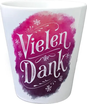 Produktbild von Vielen Dank Aquarelles Blumen Design Blumentopf