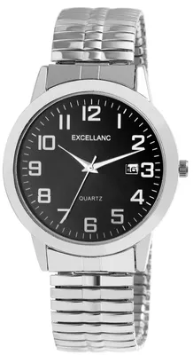 Produktbild von Excellanc Herrenuhr mit Edelstahlzugarmband, Datumsanzeige