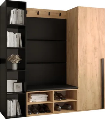 Produktbild von Garderobe MIRO Set 3 mit gepolsterten Paneelen Industrial Design