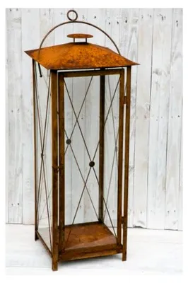 Produktbild von Große stabile Laterne Höhe: 100 cm, Rost