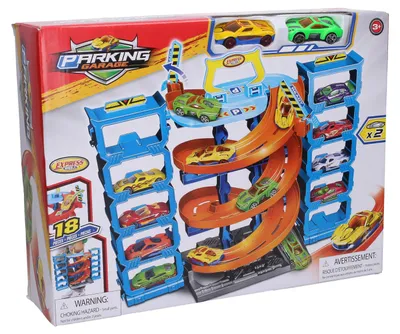 Produktbild von Wiky Vehicles Parkgarage tragbar 39 cm mit 2 Rampen und 2 Spielzeugautos