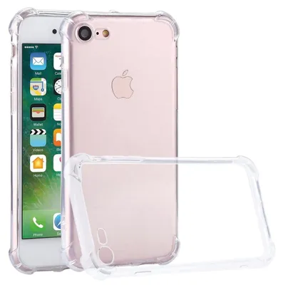 Produktbild von Mobigear Schutzhülle, transparent, für iPhone 8, flexibles TPU-Rückseitenetui, stoßfest