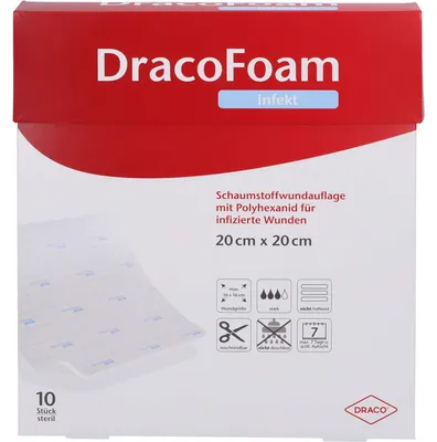 Produktbild von DracoFoam Infekt Schaumstoffverband für infizierte Wunden, 10 St VER