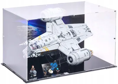 Image de Vitrine noire pour LEGO® Star Wars 75331 – The Razor Crest™, avec fond imprimé