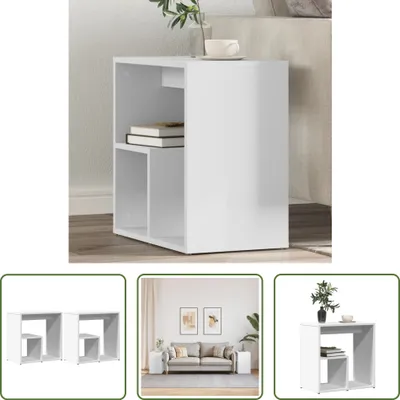 Obrázek produktu pro The Living Store Odkládací stolky 2 ks. Bílé 50x30x50 cm Materiál na bázi dřeva