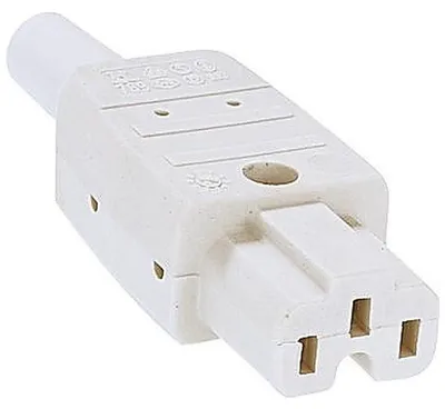 Produktbild von Gerätestecker C15A 10A 250V Weiß
