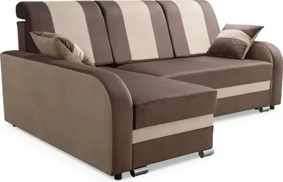 Produktbild von Robin BARI Ecksofa mit Schlaffunktion, Sofa mit Schlaffunktion, Schlafsofa mit Bettkasten und Kissen, Freistehende Eckcouch in L-Form