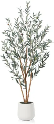 Produktbild von Kunstbaum 180cm weiß Innenraumdekor mit Moos