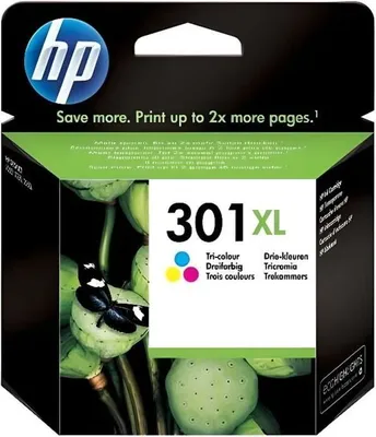 Immagine prodotto di Cartuccia d'inchiostro, HP 301XL, tricolore, alta capacità, originale, CH564EE, per HP Envy 4505, DeskJet 1050/1512/2548/3057A