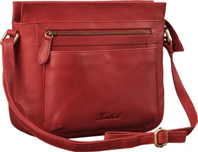 Produktbild von Benthill Handtasche Damen Leder - Schultertasche mit Reißverschluss - Vintage Ledertasche / Umhängetasche - Shopper Schulterbeutel - Echtleder Beutel - Damentasche