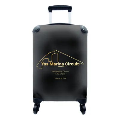 Produktbild von MuchoWow® Koffer Handgepäck Trolley Rollkoffer Kleine Reisekoffer mit 4 Rollen - Abu Dhabi - Formel 1 - Rennstrecke - Cabin Size < 55x40x23 cm & 55x40x20 cm - Fotokoffer - Kabinenkoffer - Boardgepäck - Reise-Box - Reisekoffer - Reisegepäck - Koffer mit Bild - Trolley für Kinder
