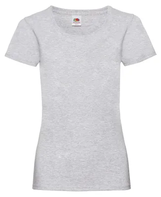 Productafbeelding van T-shirt Fruit Of The Loom Valueweight Dames Grijs