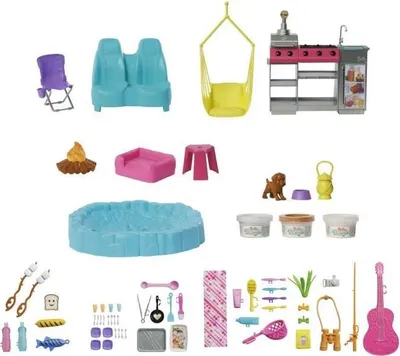Zdjęcie produktu dla Barbie Camping-Car de Rêve, 60+ Akcesoriów, 7 Przestrzeni do Zabawy, HRJ78