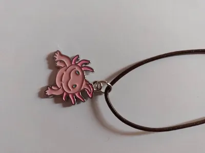 Produktbild von Kette mit Anhänger - Axolotl - Textilband
