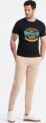 Zdjęcie produktu dla Ombre Clothing Męskie spodnie dresowe Siomon beżowe XL