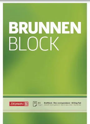 Produktbild von BRUNNEN Briefblock A5 70g unliniert/blanko 1052426