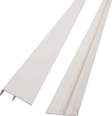 Produktbild von PROTEKTOR Abdeckprofil Hart-PVC Drainage Sockel 250cm 10 Stück Weiß