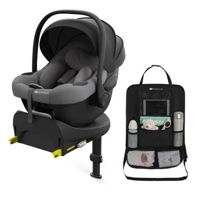 Produktbild von Kinderkraft I-LITE Babyschale 40–87 cm mit ENDURA SAFE FX ISOFIX Basis 90° drehbar i-Size Grau