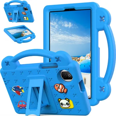 Image de Etui de protection pour Honor Pad X7 8.7 2025, étui mignon pour enfants, antichoc avec poignée et support Bleu