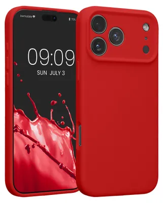 Produktbild von kwmobile Hülle kompatibel mit Apple iPhone 17 Pro Max - Hülle Silikon gummiert - Handyhülle - Handy Case in Klassisch Rot