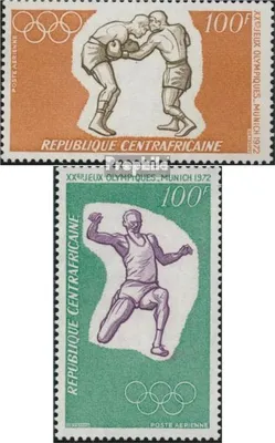 Produktbild von Briefmarken Zentralafrikanische Republik 1972 Mi 265-266 (kompl.Ausg.) postfrisch Olympische Sommerspiele