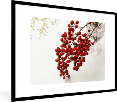 Produktbild von MuchoWow® MuchoWow® Gerahmtes Poster Beeren - Stilleben - Rot 80x60 cm - Poster mit zchwarzem Bilderrahmen - Schlafzimmer-Dekorationen - Fotoposter