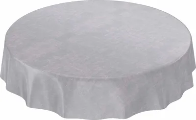 Produktbild von Tischdecke Wachstuch Einfarbig Grau Robust Wasserabweisend Rund 100 cm