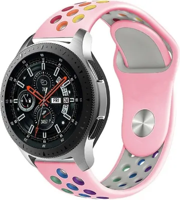 Produktbild von Strap-it Samsung Galaxy Watch 46mm Sportarmband (Rosa Bunt)