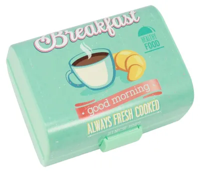Immagine prodotto di com-four® Contenitore per alimenti con coperchio in stile vintage - Lunchbox con 3 scomparti
