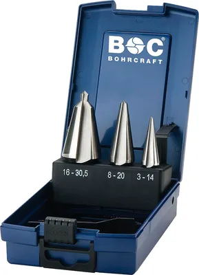 Produktbild von BOHRCRAFT Blechschälbohrer-Satz HSS Gr.1-3 Bohrer ø 3.0-30,5 mm 4-teilig