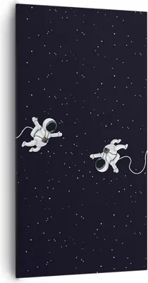 Produktbild von Bild auf Leinwand - Leinwandbild - Einteilig - Cartoon Astronauten Kosmos - 65x120cm - Wand Bild - Wanddeko - Wandbilder - Leinwanddruck - Bilder - Wanddekoration - Leinwand bilder - PA65x120-4867