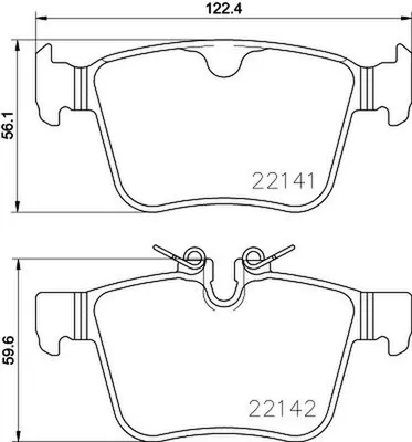 Produktbild von HELLA Bremsbeläge Satz Hinten Bremsklötze für LAND ROVER Range Rover Evoque (L538) 8DB 355 023-361