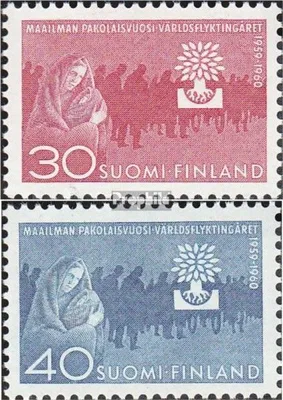 Produktbild von Briefmarken Finnland 1960 Mi 517-518 (kompl.Ausg.) postfrisch Weltflüchtlingsj.