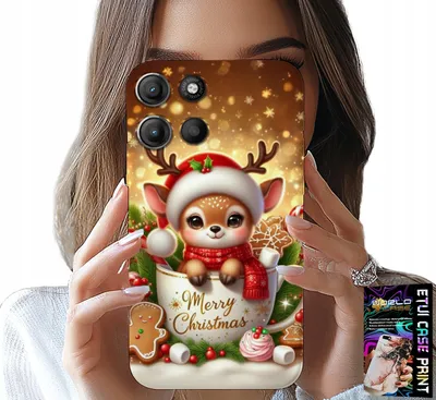 Image de Etui pour Motorola Edge 60 5G - Motif de Noël en forme de renne