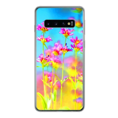 Produktbild von MuchoWow® Handyhülle Schutzhülle Hülle für Samsung Galaxy S10 Blumen - Kunst - Psychedelisch Silikon Softcase Handy Hülle - Handytasche