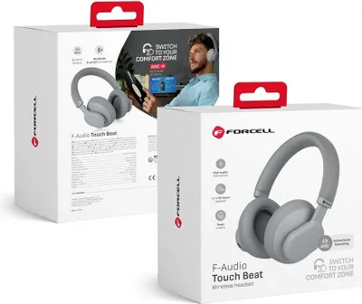 Produktbild von FORCELL F-AUDIO drahtloser Kopfhörer ANC Touch Beat grau