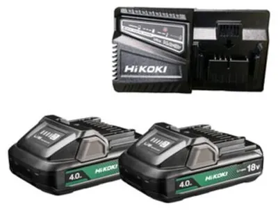 Produktbild von Hikoki UC18YFSL WEZ, Batterie- & Ladegerät-Set, Lithium-Ion (Li-Ion), 4 Ah, 18 V, Schwarz, Grün, 1 h