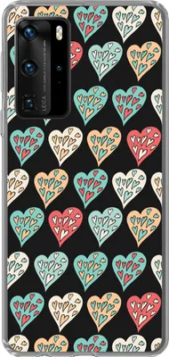 Produktbild von MuchoWow® Handyhülle Schutzhülle Hülle für Telefoonhoesje Huawei P40 Pro Mädchen - Herz - Herzen - Muster - Mädchen - Kinder - Mädchen Silikon Softcase Handy Hülle - Schutz