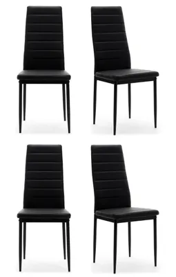 Obrázek produktu pro Jídelní sada 4 židlí NEW HOME FADO z - černá - Moderní kuchyňský a jídelní nábytek