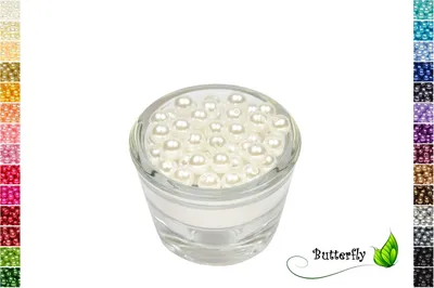 Produktbild von 50 Wachsperlen 8mm, Farbe:weiß 029