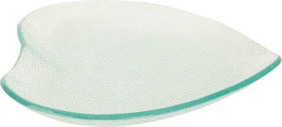 Glas Untersetzer, Schale Herz mit Struktur in Klar, 24,5 cm