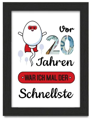 Produktbild von Bilderrahmen mit Geldgeschenk zum 20. Geburtstag, schwarz