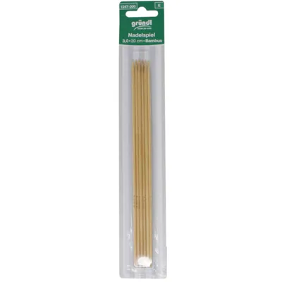 Produktbild von Gründl Nadelspiel Bambus 3 mm 20 cm natur