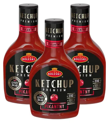 Produktbild von Roleski Ketchup Premium scharf 465g - ohne Konservierungsstoffe vegan
