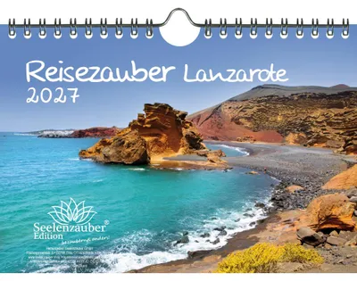 Produktbild von Reisezauber Lanzarote DIN A5 Kalender für 2027 Arrecife Reise Urlaub Strand Spanien - Seelenzauber