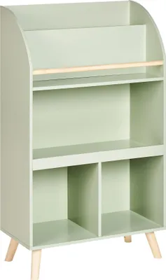 Obrázek produktu pro BELIANI 3patrový regál na knihy světle zelený borovice MDF police