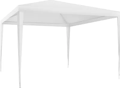 A white gazebo or pavilion is shown against a white background.