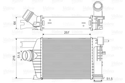 Produktbild von VALEO 818343 Ladeluftkühler LLK für DACIA DUSTER Turbo Intercooler