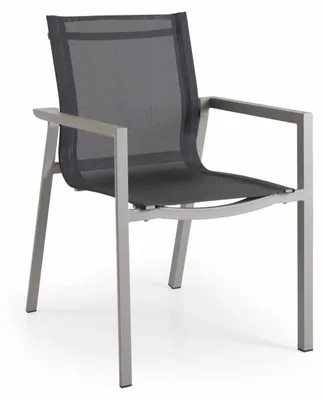 Produktbild von Stapelbarer Gartenstuhl Delia | Khaki | Textilene | Brafab | 2er Set